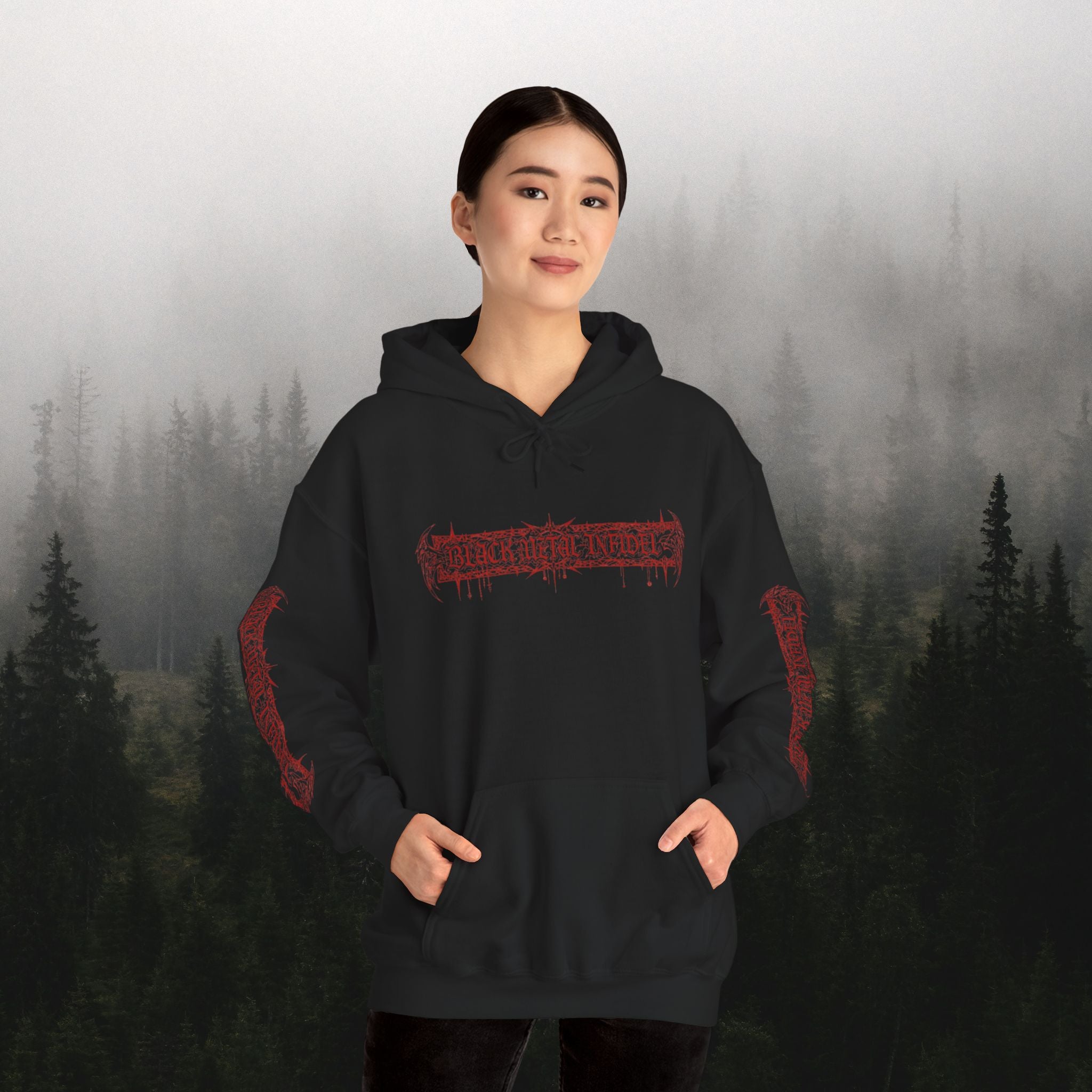 BLACK METAL INFIDEL HOODIE